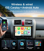 Car Radio Stereo for Honda CR-V 06-11, Wireless CarPlay & Android Auto | 9-inch IPS touchscreen, 64G storage, 5G WiFi GPS, Bluetooth FM AM SWC, plug-and-play, HD backup camera
