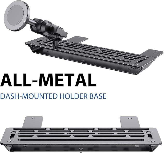 Stainless Steel Phone Mount for 2009-2014 Ford F150 Phone Holder with Magnetic Heads - All-Metal Shakeproof Dash Mount Install Super Stable - Ford f150 Phone Mount