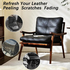 Black Leather Recoloring Balm, Leather Repair Kit for Furniture, Leather Scratch Remover, Leather Color Restorer for Couch, Car Seats, Shoes - Repair Leather Dye for Scratched and Faded Leather