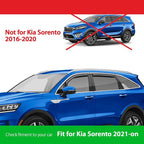 Goodyear Shatterproof in-Channel Window Deflectors for Kia Sorento 2021-2026, Rain Guards, Window Visors for Cars, Vent Deflector, Car Accessories, 4 pcs. - GY008439