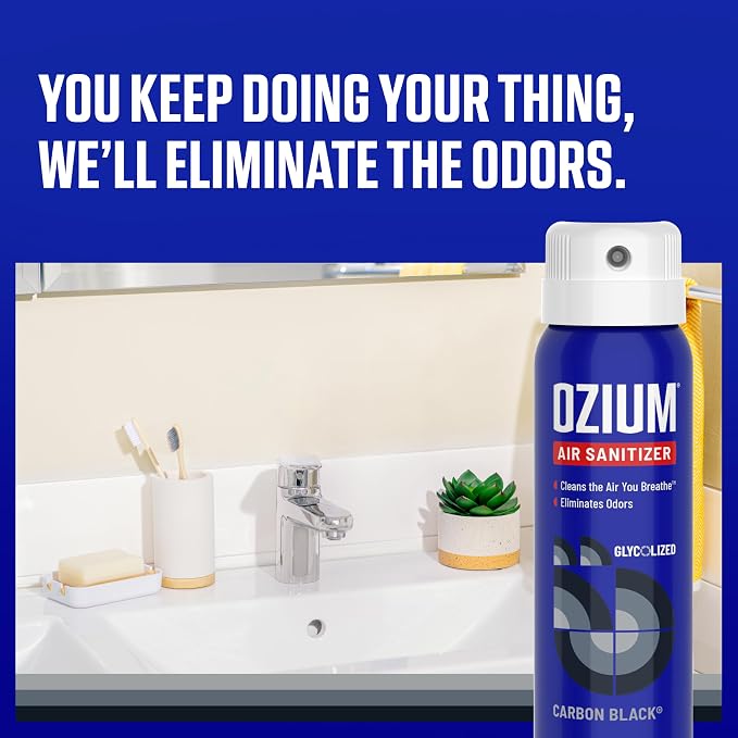 3.5 Oz. Air Sanitizer & Odor Eliminator for Homes, Cars, Offices and More, Carbon Black Scent, 2 Pack