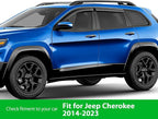 Goodyear Shatterproof Window Deflectors for Jeep Cherokee 2014-2023, Tape-on Rain Guards, Window Visors, Vent Deflector Visor, Car Accessories, 4 pcs. - GY008804