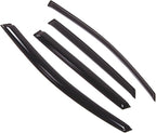 WD2-464 Dark Smoke 4 Pcs Set Window Visor (Outside Mount) Deflector Rain Guard Compatible with 2009-2017 Toyota Venza