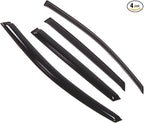 Outside Mount Window Vent Visors Rain Guards Compatible with Toyota Venza 2009-2017 | Side Window Wind Deflectors Rain Shields | Smoke Tinted, 4 Pcs Set, DGWV-464