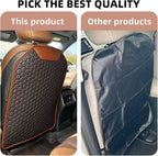 Car Back Seat Protector for Kids' Feet, Waterproof Kick Mat Seat Back Cover, Durable 600D Oxford & Faux Leather Car Seat Back Protector, Easy Clean Universal Fit for Cars SUVs Vans, Red, 1 Pack