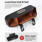 Car Rear Backseat Extra Multifunctional Drink Cup Holder Organizers With Tissue Storage Box Organizer & Hooks For Car Seat Back. Black