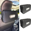 Upgraded 2 Pakc Large Car Tissue Holder PU Leather Tissues Box Cover Backseat Rectangular Napkin Holder for Car Fits for 120 Standard Kleenex Tissues Box for Car Organization Accessories Black
