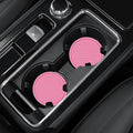 4 Pack Car Coasters, 2.75inch Universal Non-Slip Car Cup Holder Coaster for Car, PVC Cup Pad Mat Car Coasters for Cup Holders for Women (Pink)
