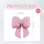 2PCS Cute Bow Car Headrest Pillow,Comfortable & Breathable Car Neck Pillows for Relief Neck Fatigue,Universal Head Rest Pillow for Cars Decoration as Birthday Gifts for Women,Girl (Pink/2PCS)