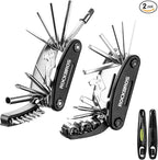 16 In 1 Multi-Function Bike Tool Kit - Allen Wrench, Tire Levers | Portable, Foldable, High Quality Steel,Bike Multitool Cycling Tool Kit