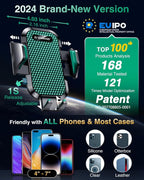 [True Military-Grade] Car Phone Holder [Strongest Suction & Clip] Cell Phone Mount for Dashboard Windshield Vent Truck Accessories Cradle Dash Stand for iPhone 15 14 13 12 Android,Green