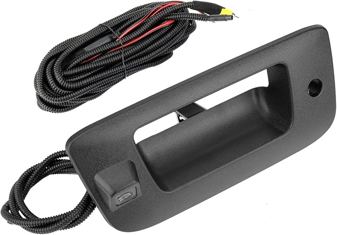 Rear View Camera Backup Tailgate Handle Camera Compatible with Chevy Silverado and GMC Sierra Years 2007-2013,Tailgate Door Handle Replacement Camera(Color: Black)