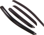 WD2-171 Dark Smoke 4 Pcs Set Window Visor (Outside Mount) Deflector Rain Guard Compatible with 2008-2009 Ford Taurus