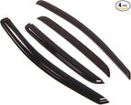 Outside Mount Window Vent Visors Rain Guards Compatible with Ford Five Hundred 2005-2007 | Side Window Wind Deflectors Rain Shields | Smoke Tinted, 4 Pcs Set, DGWV-171-2