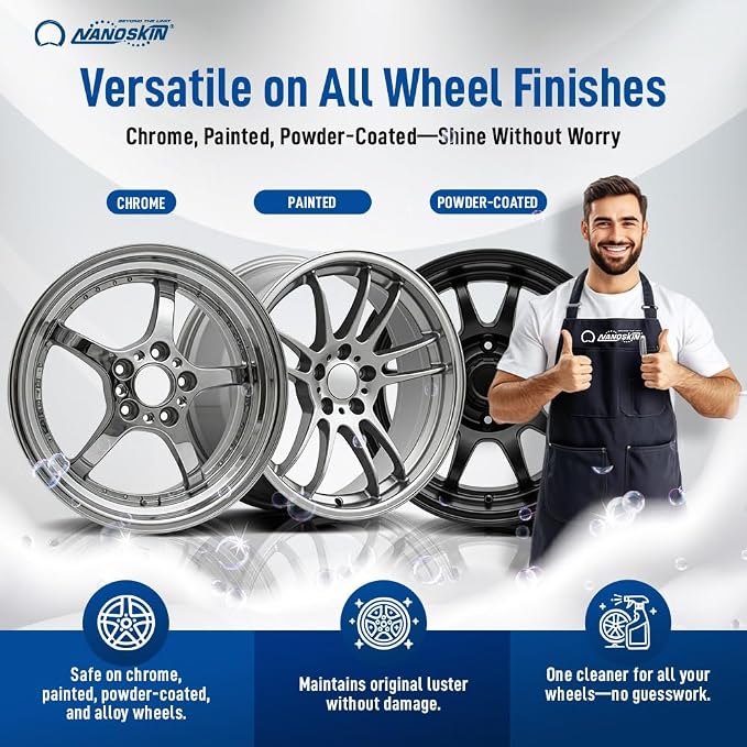 NON ACID Professional Wheel & Tire Cleaner 5 Gallons – Works with Tire Brush | Car Wash Wheel Cleaning Spray for Car Detailing | Removes Brake Dust, Oil, Dirt, Light Corrosion