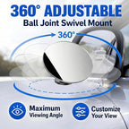 2 Pack Blind Spot Mirror for Car, 2 Inch Round HD Glass Frameless Convex Mirrors, 360° Adjustable Wide Angle Stick On Rear View Side Mirror for Cars SUV Trucks