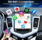 8Core 4G RAM Car Radio Stereo for Chevrolet Chevy Cruze 2009-2015: Android 13 Tesla Style Touchscreen Head Unit Backup Camera Wireless CarPlay Andriod Auto GPS SWC 5GWiFi FM DSP 36EQ