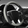 Black and Gray Microfiber Auto Car Steering Wheel Cover Universal 15 inch