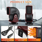 3 Pcs Car Heater & Defogger 12v 150w Rapid Windshield Defroster Portable Auto Fan Heater Plug in Cigarette Lighter 2 in 1 Fast Heating or Cooling with 360 Degree Suction(Black Red)