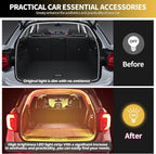 Car LED Strip Lights - Trunk Cargo Ambient Lighting, Warm Yellow 3500K, 177.16 inches Flexible Cuttable LED Light Strip, Easy Install, Waterproof, Universal Fit for Car Trunks, SUVs, and Vans