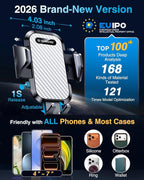 Phone Holders for Your Car Ultimate Military-Grade Car Phone Holder Mount【Patent & Safety Certs】Upgraded Shockproof Truck Air Vent Phone Mount for iPhone 17 Pro Max 16 Samsung Android,Silvery