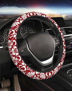 Steering Wheel Cover Accessories Neoprene Cover, Breathable Non-Slip Easy to Install Suitable for Women Men, 14.5-15.5 Inch for Car SUV Van Truck Universal - Artistic Flower