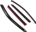 WD2-806 Dark Smoke 4 Pcs Set Window Visor (Outside Mount) Deflector Rain Guard Compatible with 2013-2016 Hyundai Grand Santa Fer or Santa Fe XL