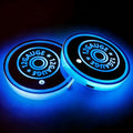 2Pcs 12 Gauge LED Car Cup Holder Coasters 7 Colors 3 Modes Lights Up Cups | with USB of Car Accessories for SUV Trucks Sedans, Waterproof Interior Atmosphere Lamp, Cool Bullet Gifts for Women Men