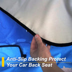 Back Seat Cover for Car Trucks Van SUV Jeep,Waterproof Rear Bench Towel Seat Covers for Dogs and Kids,Automotive Backseat Protector (Seaworld)