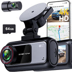 Truck Dash Cam Easy-Steup: Dual Camera 4K Front and 2K Rear with Night Vision GPS WiFi Clear Captures Pickup Trucks License Plates - 72H Parking Monitoring for Daily Commute