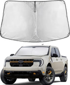 Windshield Sun Shade Compatible for Ford Maverick 2022-2024 2025 2026 Sun Shade Front Windshield Sun Visor Foldable Thicker 5-Layer Block Heat and Sun UV Rays | Car Accessories