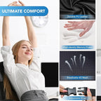 Lumbar Support Pillow for Car, Car Seat Back Support for Driving | Memory Foam Car Lumbar Support for Driving Seat, Car Back Cushion, Adjustable Straps, Lower Back Pillow, Office Chairs, Black