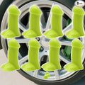 Prank Valve Stem Covers Creative Pencil Tire Valve Stem Caps Funny Glow in The Dark Universal Car Luminous Tire Stem Kit Dust Proof Covers Suitable for Cars,Bike,Trucks,Motor(Yellow 8pcs)