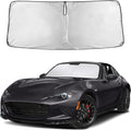 Windshield Sunshade Compatible for Mazda MX5 Miata Convertible 2016-2023 2024 2025, Sun Visor for Front Windshield & Window Sun Shade Cover, UV Heat Blocker & Protector, Car Accessories