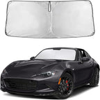 Windshield Sunshade Compatible for Mazda MX5 Miata Convertible 2016-2023 2024 2025, Sun Visor for Front Windshield & Window Sun Shade Cover, UV Heat Blocker & Protector, Car Accessories