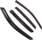 WD2-505 Dark Smoke 4 Pcs Set Window Visor (Outside Mount) Deflector Rain Guard Compatible with 2003-2008 Infiniti FX35 FX45