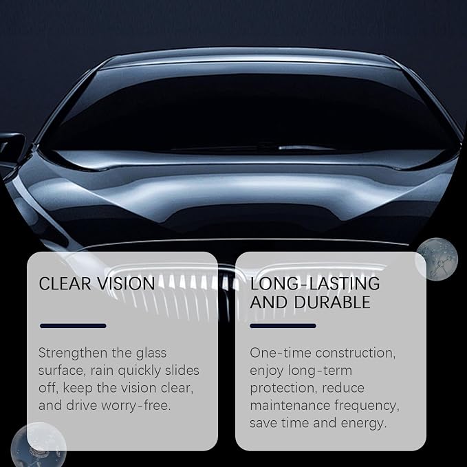 Anti-Fog & Water Repellent Spray: Anti-Fog & Water Repellent Spray for Windshields & Mirrors, Quick Interior & Exterior Car Glass Bundle for Windows, Windshields, Mirrors, Rain-Repellent (3pcs)