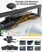 CD Slot Phone Holder for Car Magnetic [Driver and Passengers can Use] Magnet Car Phone Mount CD Player with Adjustable Aluminum Arm for All iPhones & Android Cell Phones