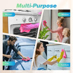 Pink Microfiber Cleaning Cloth, 24 Pack Absorbent Cleaning Rags, Lint-Free, Streak-Free Cleaning Towels for Car Kitchen House, 12"X11"