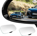 2PCS Blind Spot Convex Car Mirror, Convex Rear View Mirrors, Side View Mirror Blindspot with Wide Angle Adjustable Stick, 360 Degree Adjustabe HD Glass Blind Spot Mirrors for SUV and Trucks