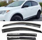 Window Visors Rain Guards Deflectors Compatible with 2013-2018 Toyota RAV4,Side Window Deflector Sun Shade Vent Visors Weather Shields for RAV4 13-18,Car Accessories Smoke 4-Pieces Set
