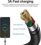 USB to USB C Cable 5 Pack 6FT, A to Type C Fast Charger Cord | 3A braided USB A to C charging cords for iPhone 17 16 15, Samsung Galaxy, LG; 5 pack for home, office, car and travel(Silver)