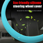JDDRY Steering Wheel Cover - Silicone Protector - Universal Fit - Light Blue (1PC)