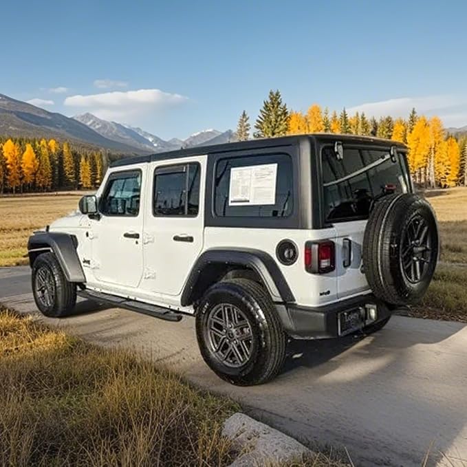 Window Visors Rain Guards for Jeep Wrangler JL 18-26 Gladiator 2020-2026 | In-Channel Window Deflectors, Vent Visor, Sun Shades, Window Shields, Truck Accessories, Dark Smoke