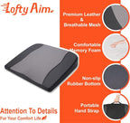 Car Seat Cushion, Comfort Memory Foam Car Cushions for Driving - Sciatica & Lower Back Pain Relief, Driver Seat Pillow for Auto, Office Chair, Wheelchair - Black&Gray