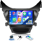 8 Core Qualcomm Android Car Stereo for Hyundai Elantra 2011 2012 2013 9 Inch Touch Screen with CarPlay Android Auto 4G+64G Bluetooth Cooling Fan Weather Forecast UI Design Intelligent Voice