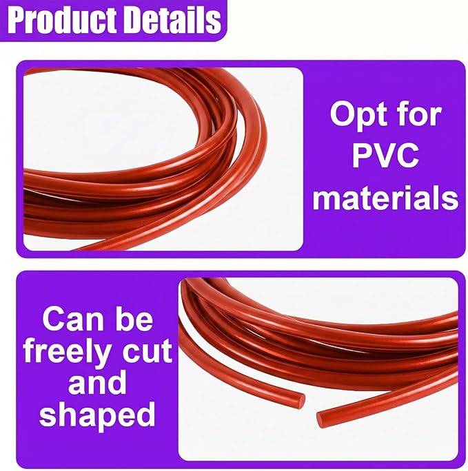 16Ft (5M) Car Door Edge Protector, Self-Adhesive Scratch Resistant U Shape Auto Door Edge Guard Decoration, Anti-Collision Car Doors Trim Strip Protector for Truck, SUV, Sedan (Red-5M)