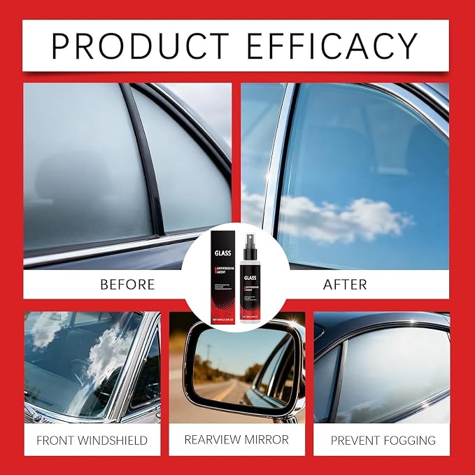 Window Defogger Spray - 100ml Anti Fog, Clear Sight Formula | Marine Vehicles Exterior Interior Glasses Mirrors Boost Driving Visibility Safety Protection