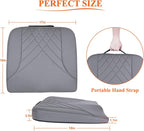 Premium Car Seat Cushion, Memory Foam Driver Seat Cushion to Improve Driving View- Coccyx & Lower Back Pain Relief - Seat Cushion for Car, Truck, Office Chair (Leather Gray)