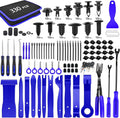 330Pcs Trim Removal Tool, Auto Push Pin Bumper Retainer Clip Set Fastener Terminal Remover Tool Adhesive Cable Clips Pry Kit Car Panel Radio Removal Auto Clip Pliers, Blue
